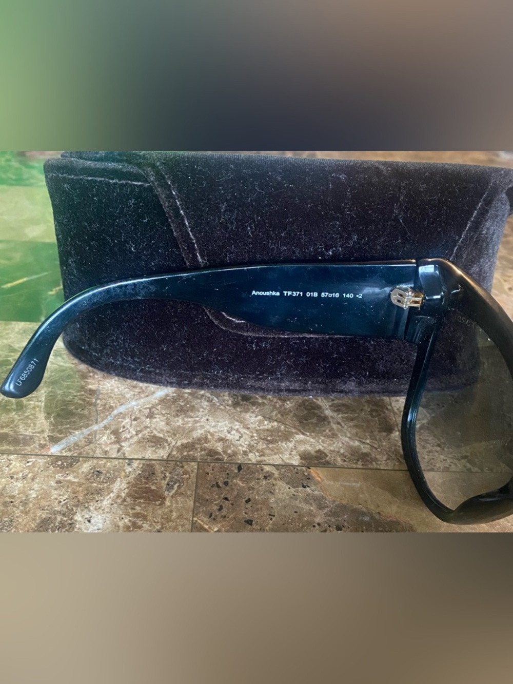 Tom Ford Anoushka TF371 01B Oversized Sunglasses Black Italy Designer - Picture 5 of 7